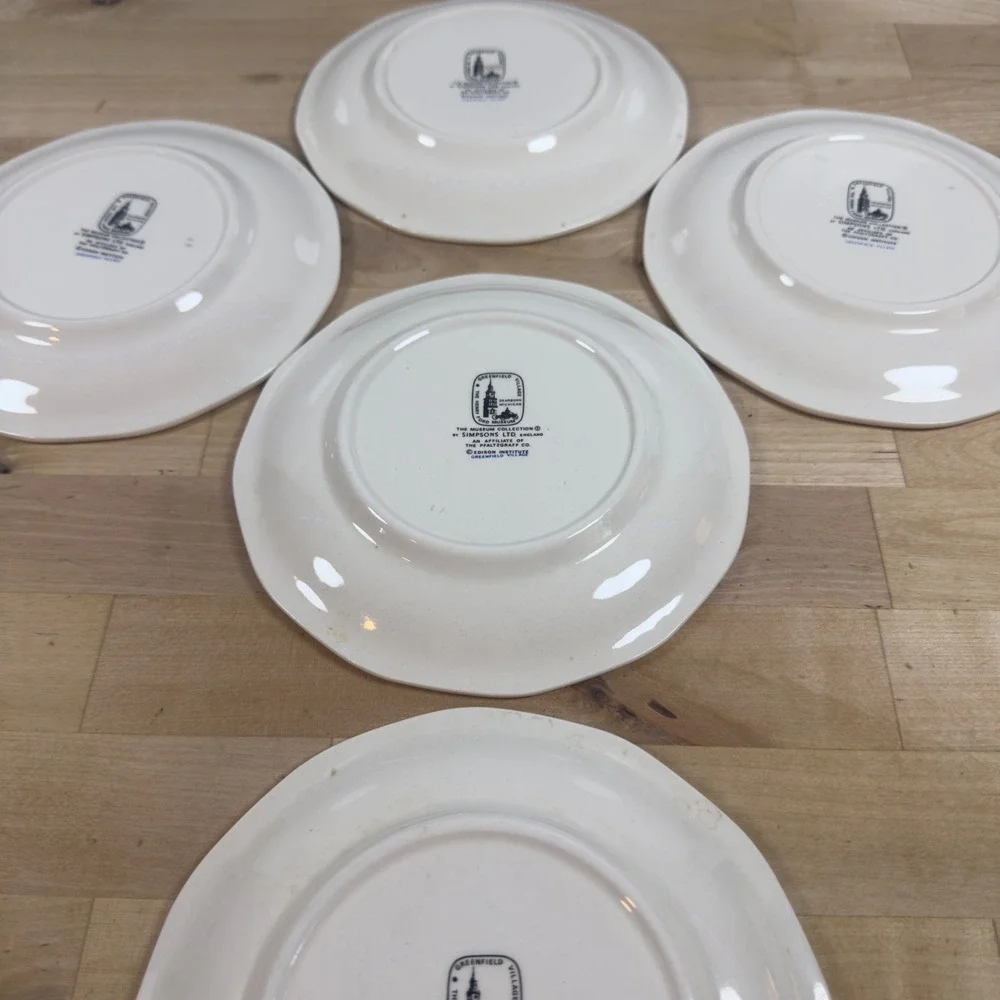 Simpsons Ltd England Greenfield Village Pfaltzgraff Floral Plates Set of 5 6.75